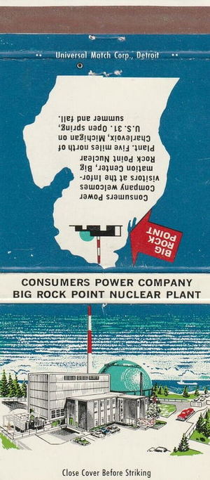 Big Rock Point Nuclear Power Plant - Matchbook (newer photo)